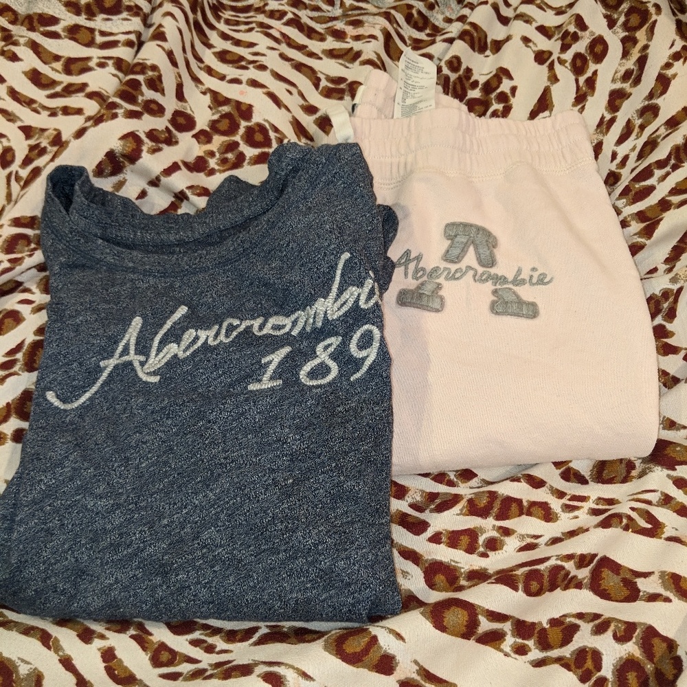 Sz lg Abercrombie and Fitch top & sweatpants